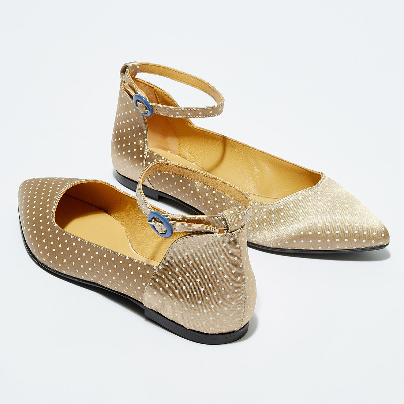 Sambapah Ballerines Léa à pois beiges