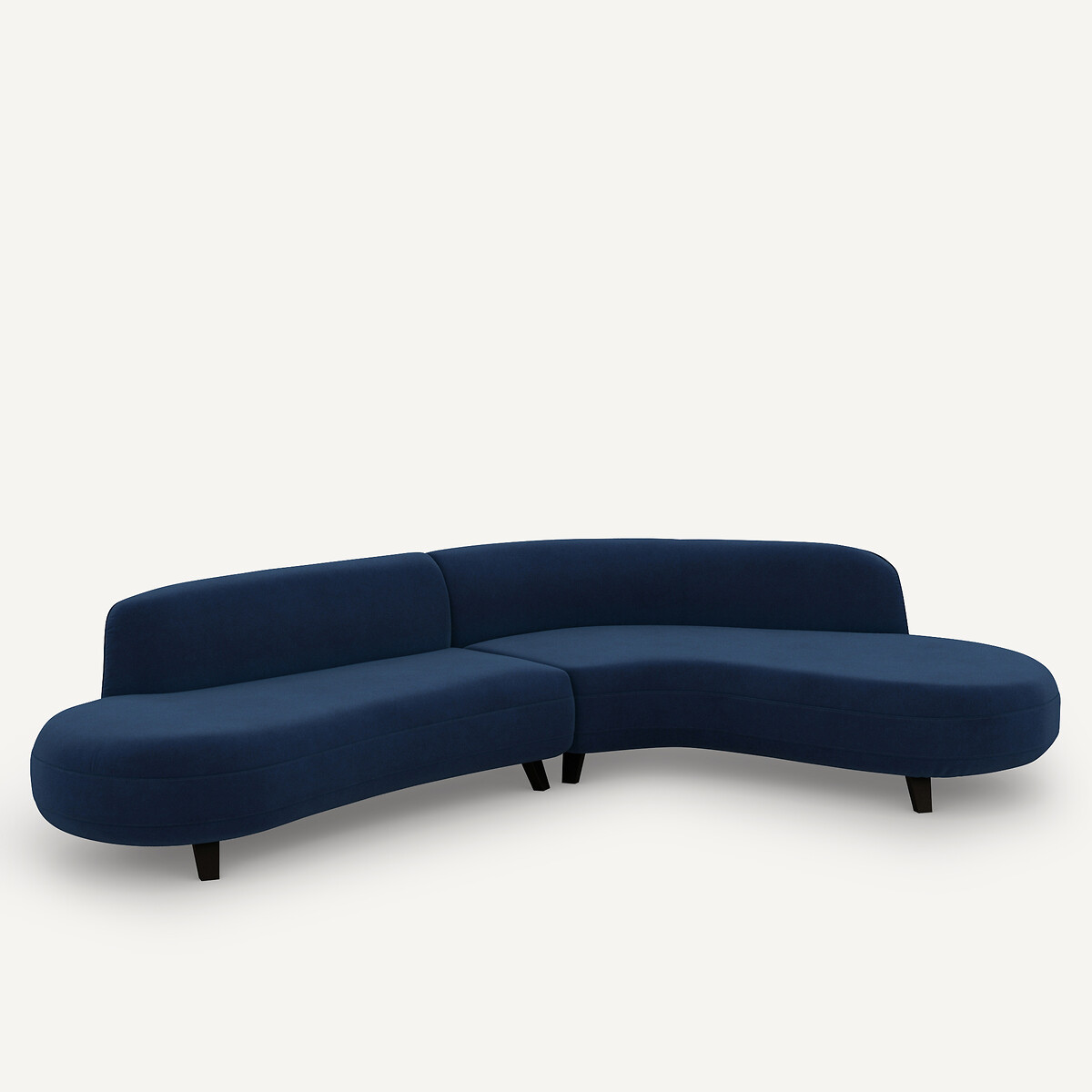 AM.PM<br>Sofá de canto em veludo, design Rosebury E.Gallina