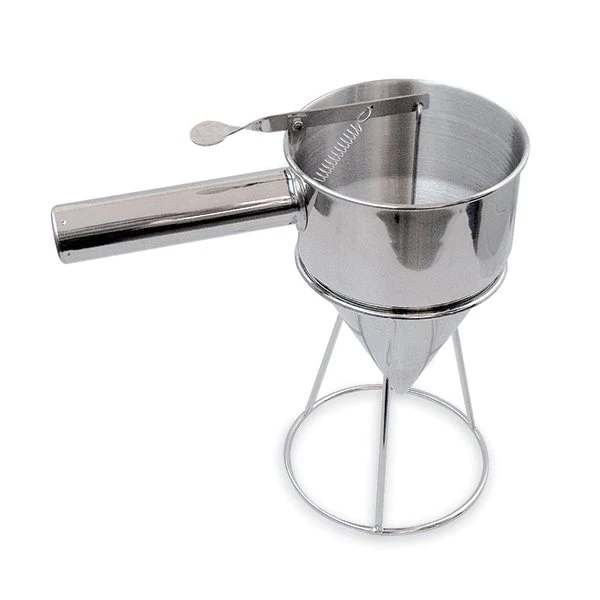 Entonnoir à piston en inox avec support Mathon