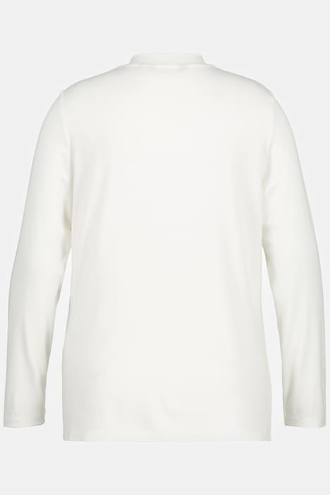 Shirt, Zierbänder, V-Ausschnitt, Langarm