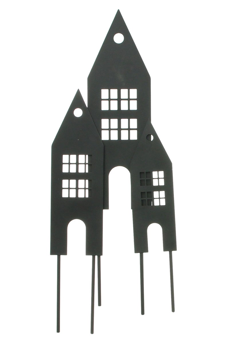 FRANK FLECHTWAREN | Stekkerhuis, set van 3, METAAL, H: 20 cm, H: 25 cm, H: 30 cm
