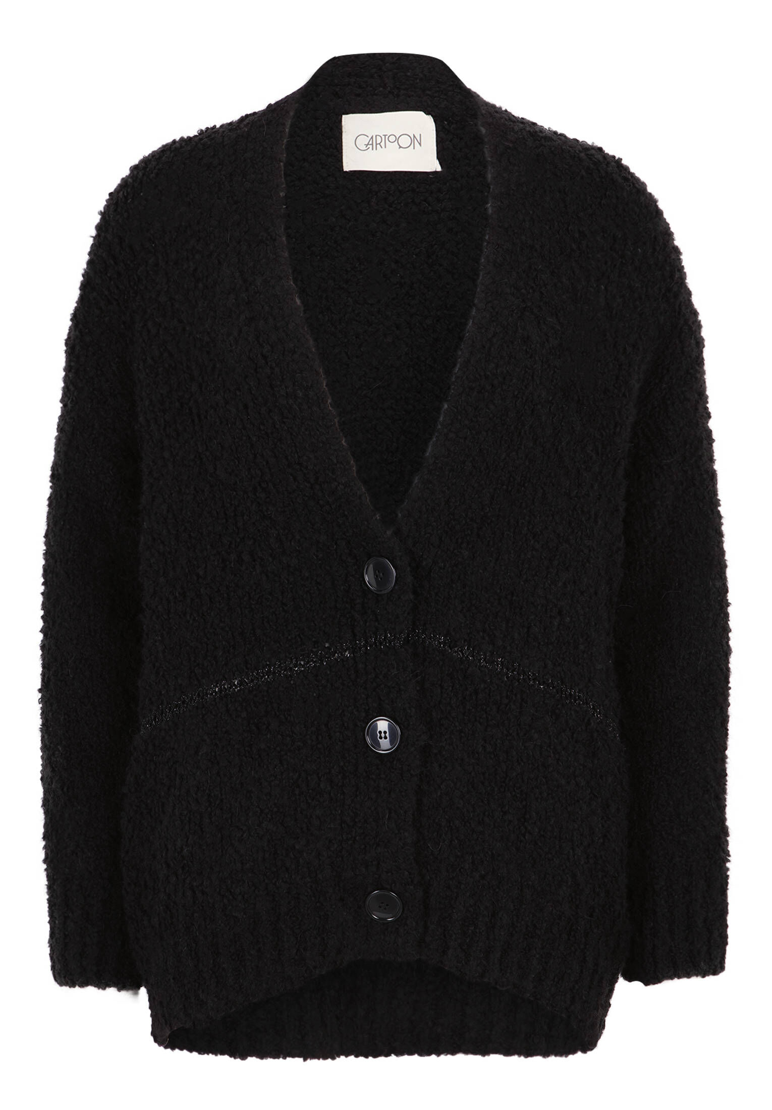 Cartoon| Damen Casual-Strickjacke mit Effektgarn
