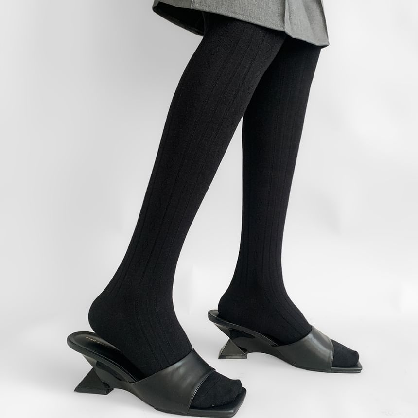 Desperim - Effen geribbelde panty