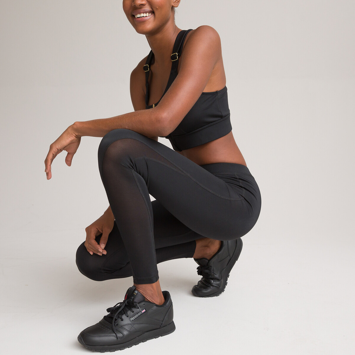 COLEÇÃO LA REDOUTE<br>Leggings esportivas, cintura alta, comprimento 7/8