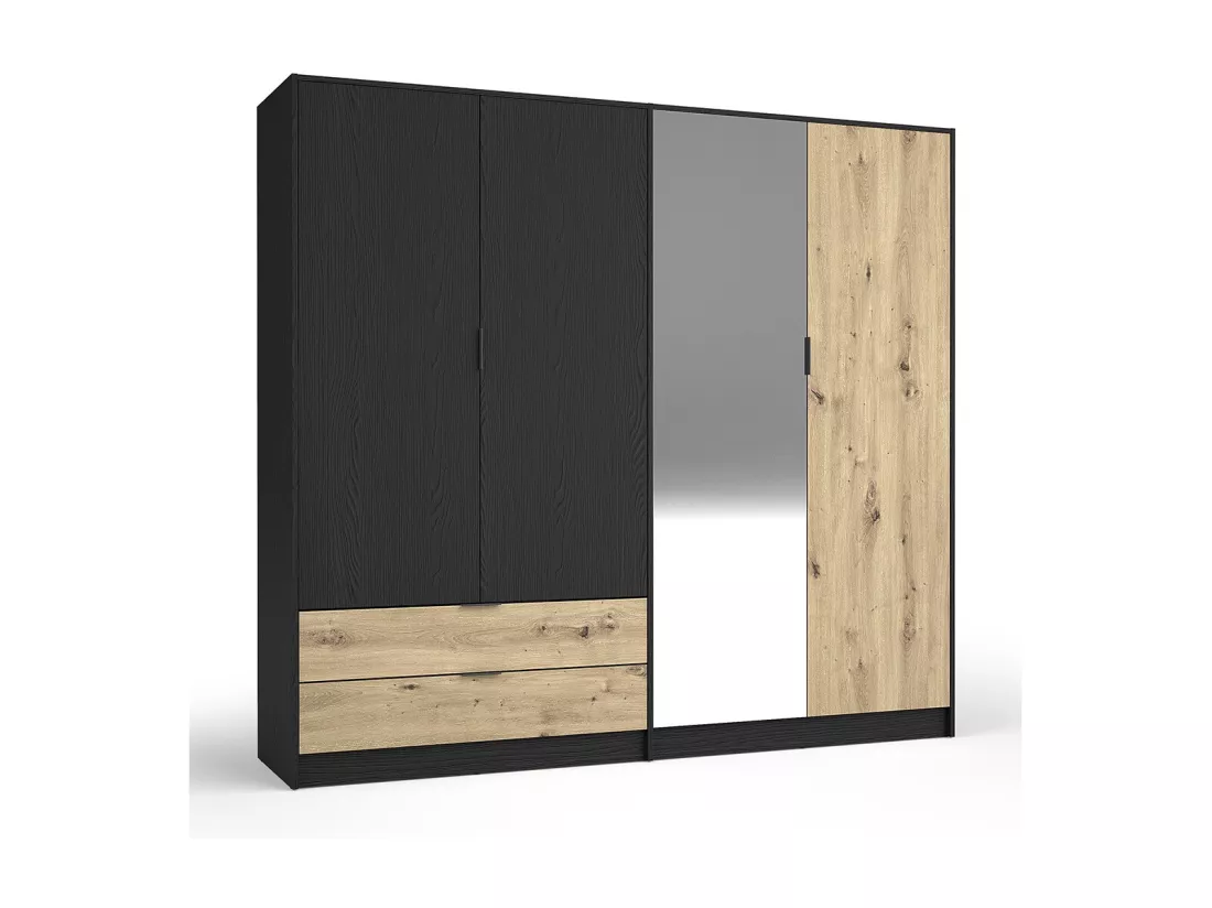 Ensemble de Meubles Chambre MELODY - Armoire, Lit Coffre, Tables de Nuit et Commode