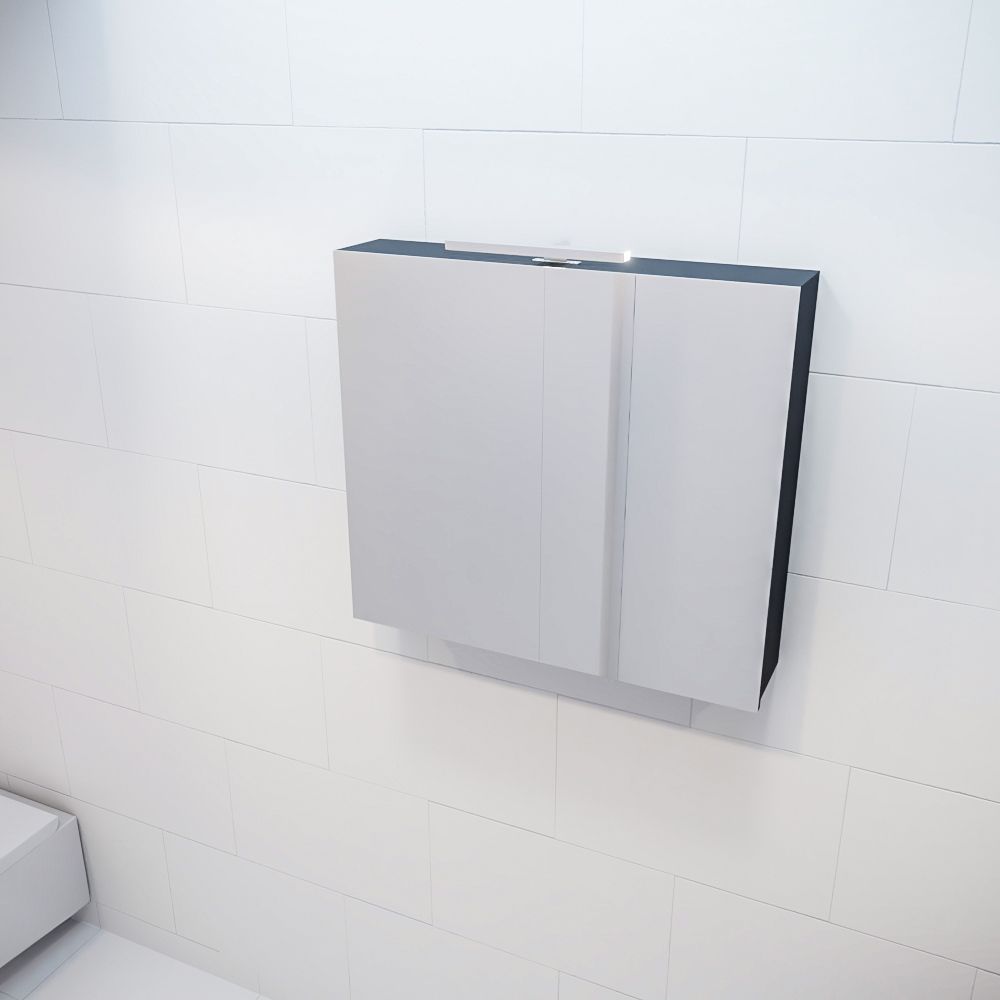 Mondiaz Cubb spiegelkast 80x70x16cm urban met 2 deuren