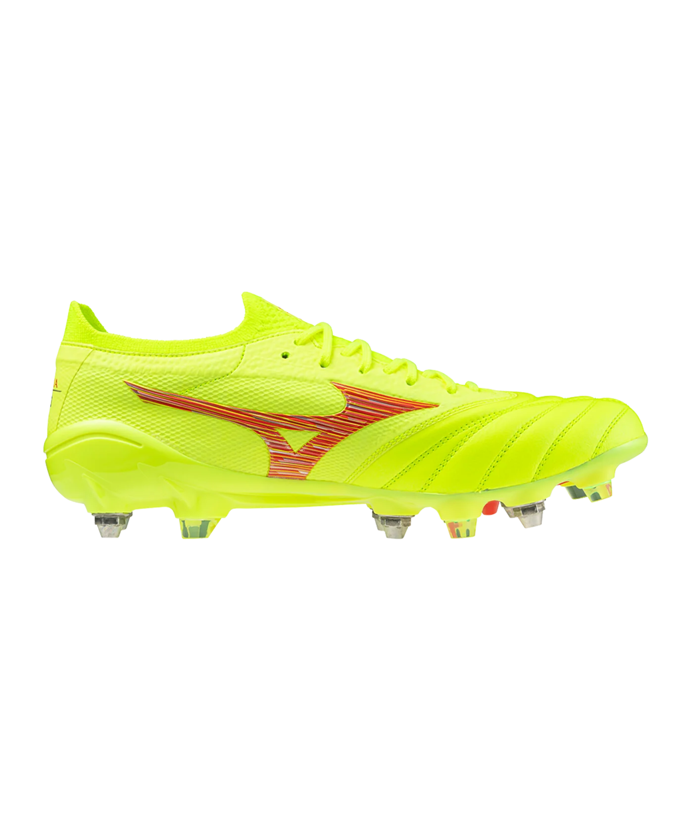 Mizuno Morelia Neo IV Alpha Made in Japan Mix Dyna Gelb Rot Gelb F45