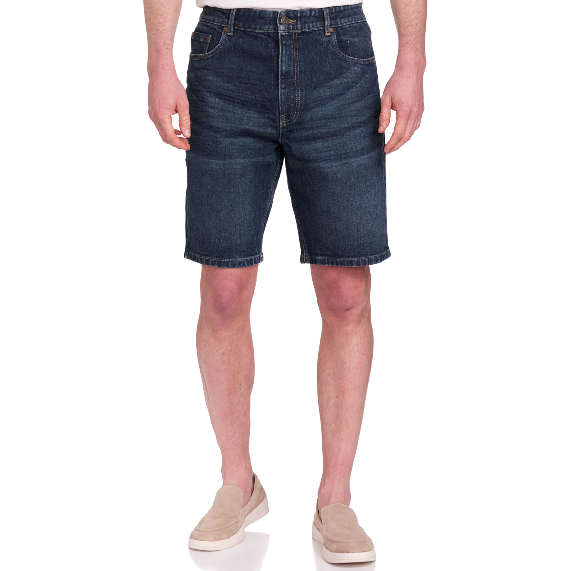 VanVaan Herren Jeans-Shorts in Denim-Optik dunkelblau