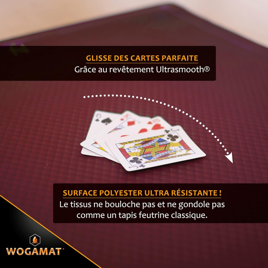 Tapis Cartes Prestige Rouge 60x60 cm