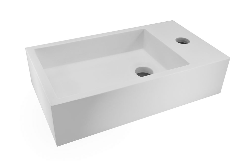 Mueller Solid Surface fontein rechts 40x22x10cm