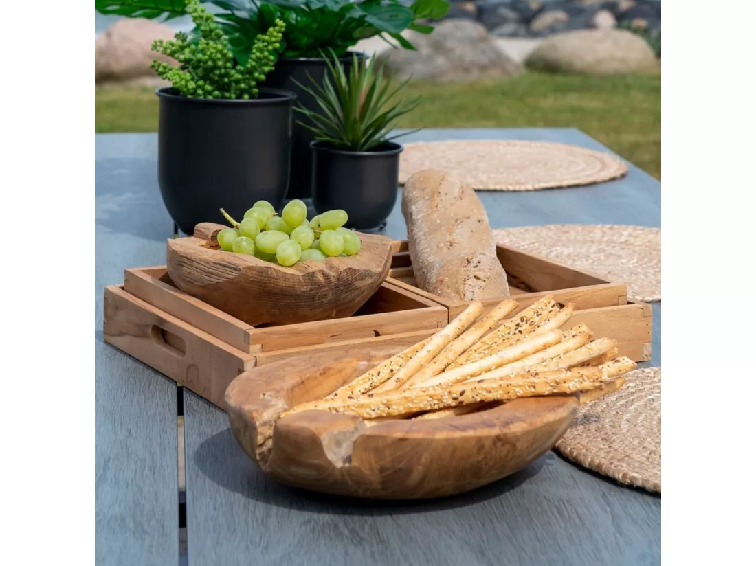 4 sets de table en jute tressée Ø 38 cm
