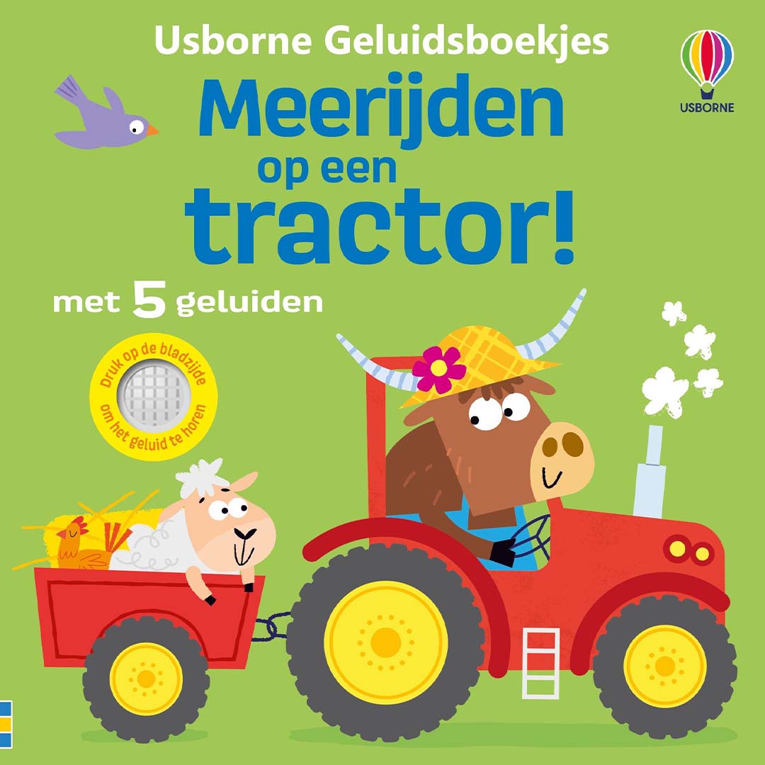 Uitgeverij usborne meerijden op een tractor!