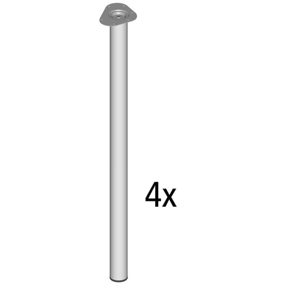 BORDBEN ELEMENT-SYSTEM 4 STK. Ø60 X 700 MM GRÅ