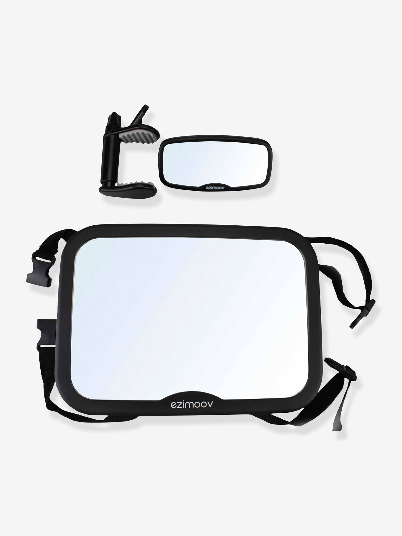 Conjunto de 2 espelhos (retrovisor e de assento) EXIMOOV EZI Mirror Pack, cor preta ecológica.
