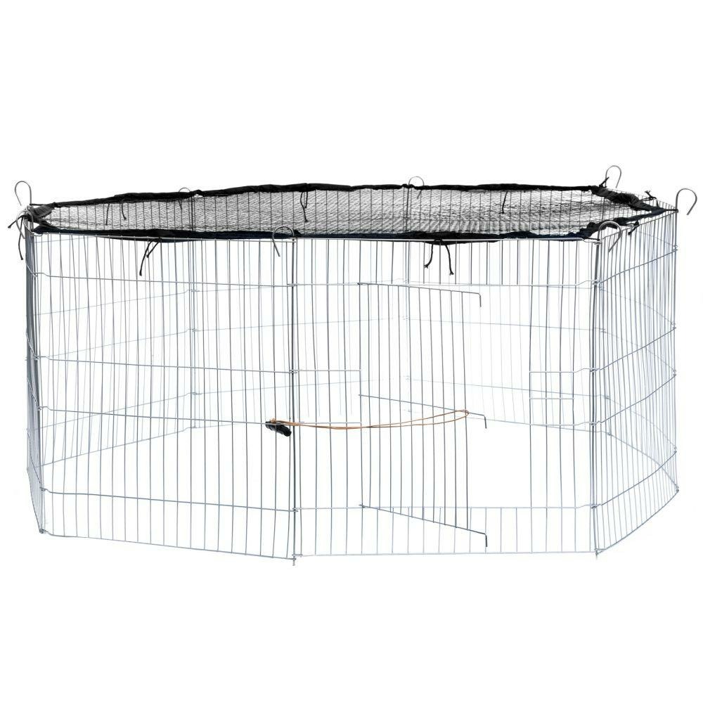 Enclos pour rongeurs filet de protection diamètre 145 cm noir