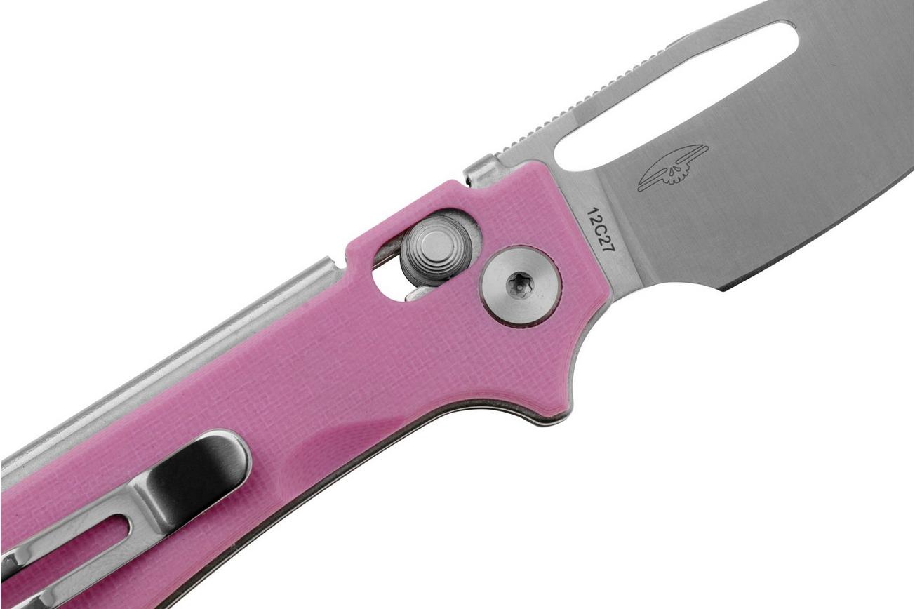 Real Steel Vis 8051PS Satin 12C27N, Pink G10, zakmes, Jakub Wieczorkiewicz design