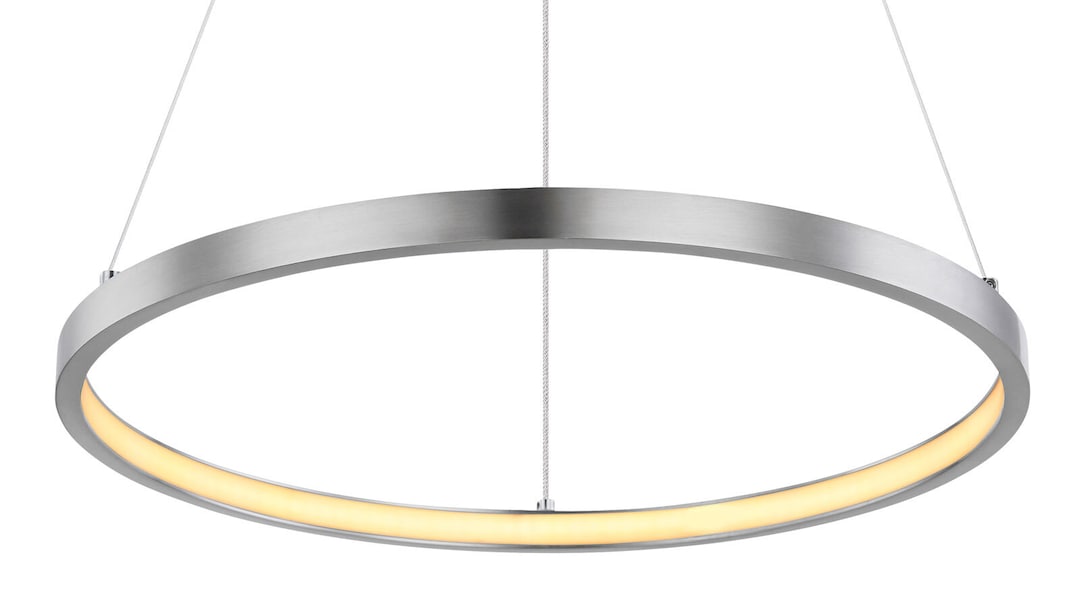 Ralph Pendellampe silberfarben, goldfarben, D/H: 38,5 x 120 cm, Metall, Kunststoff