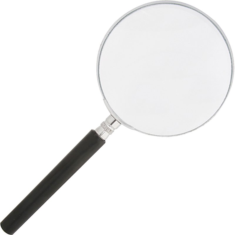Loupe ronde 75 mm noire Wonday