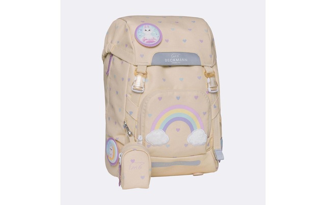 Beckmann Schulrucksack »Classic Yellow Heart 6-teilig« Reflektoren