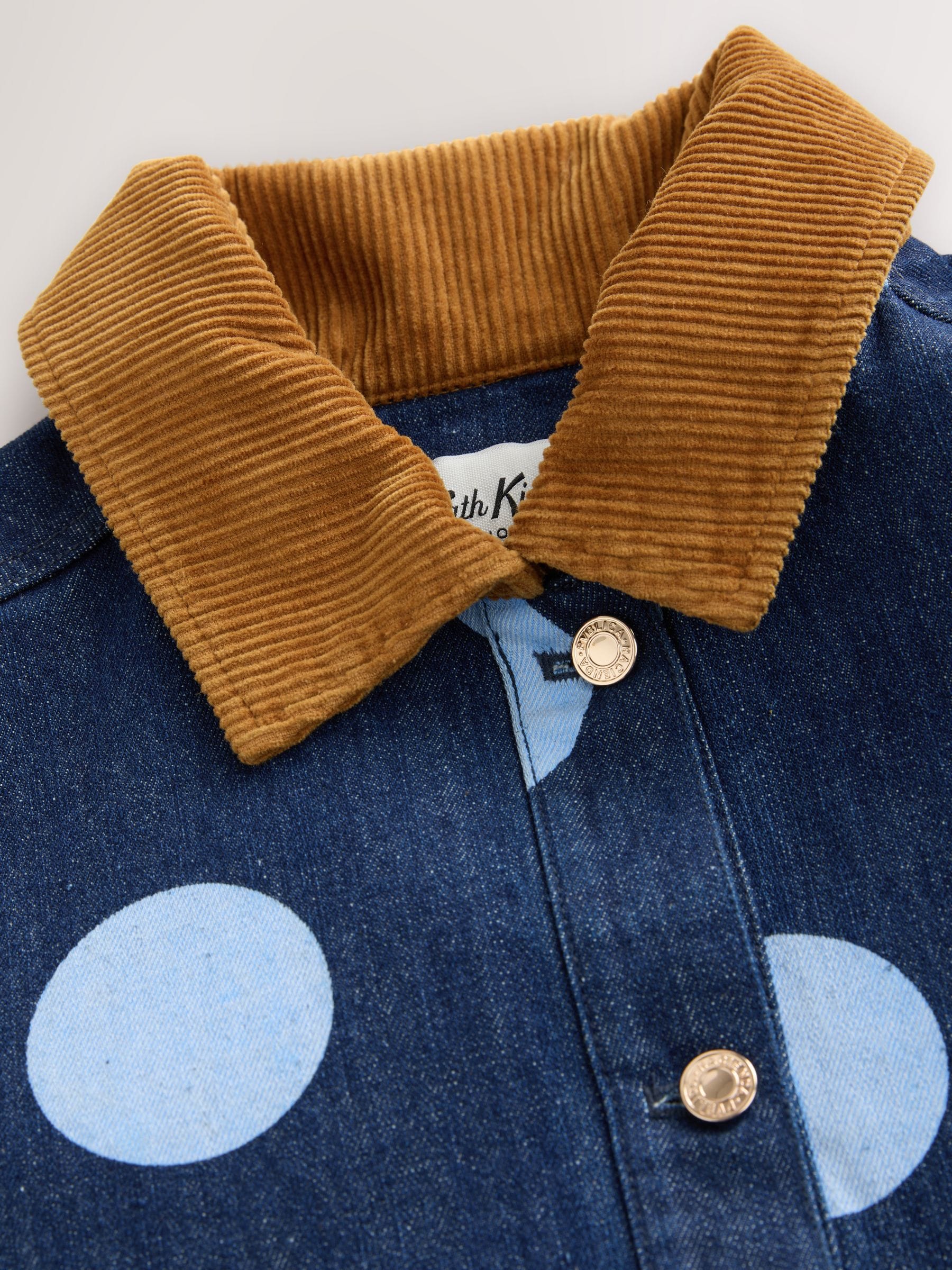 Blauw met stippen - Cath Kidston Collared Twill Jacket