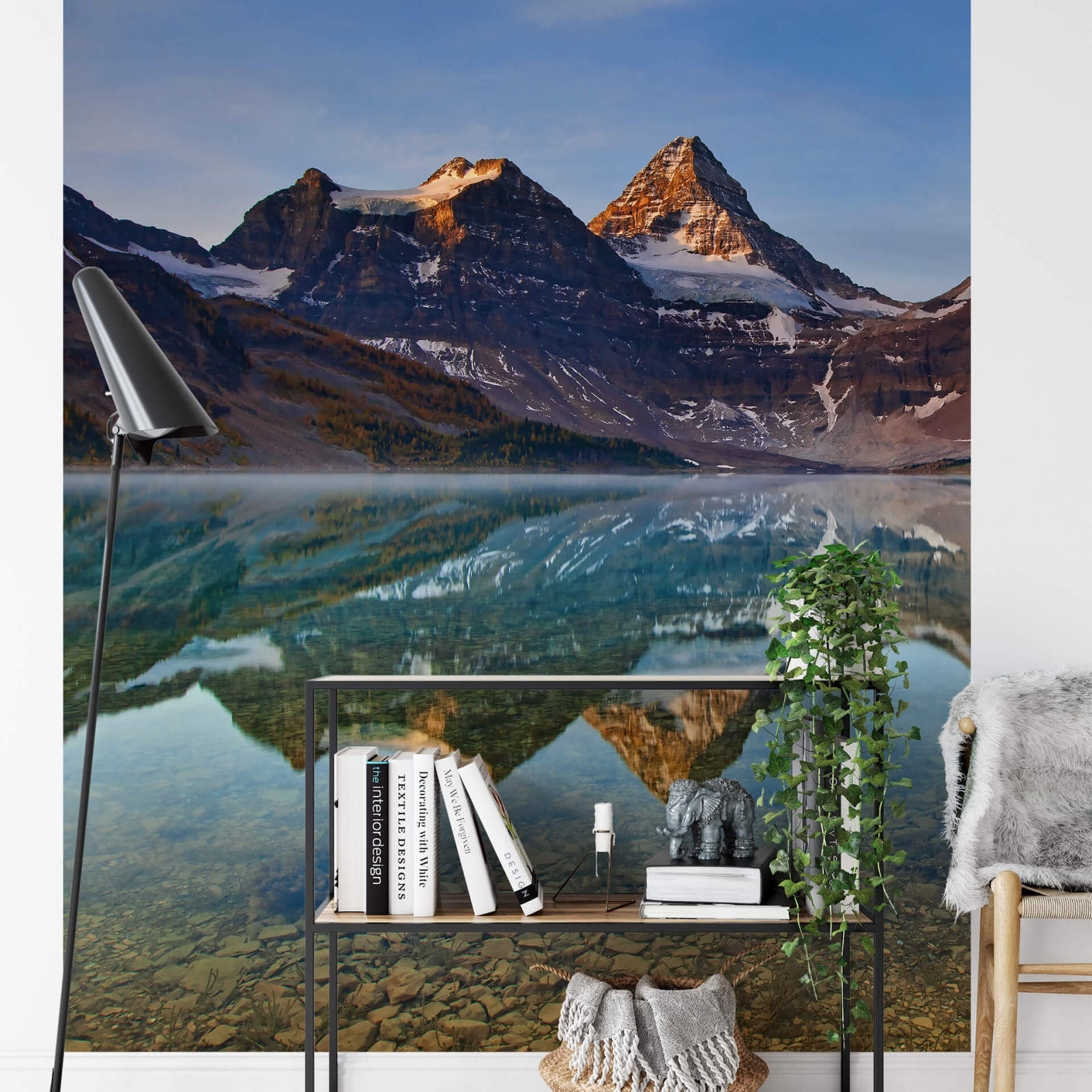 Fototapete DESIGNWALLS 2.0 - braun-blau - Berge - 2,6 Meter