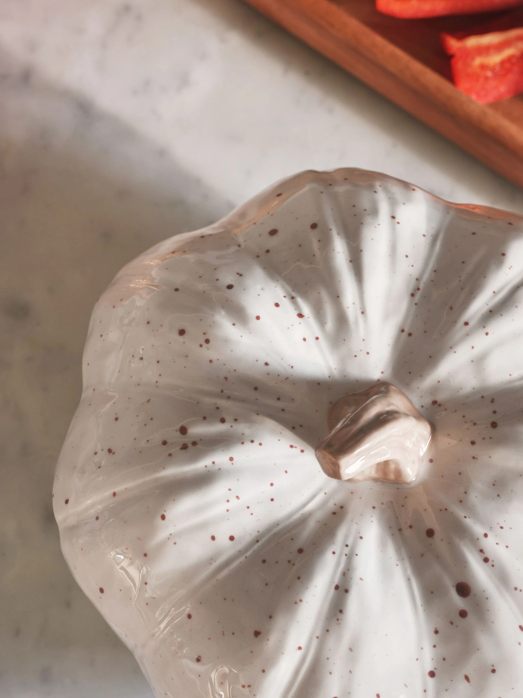 Speckle Pumpkin Serving Bowl
