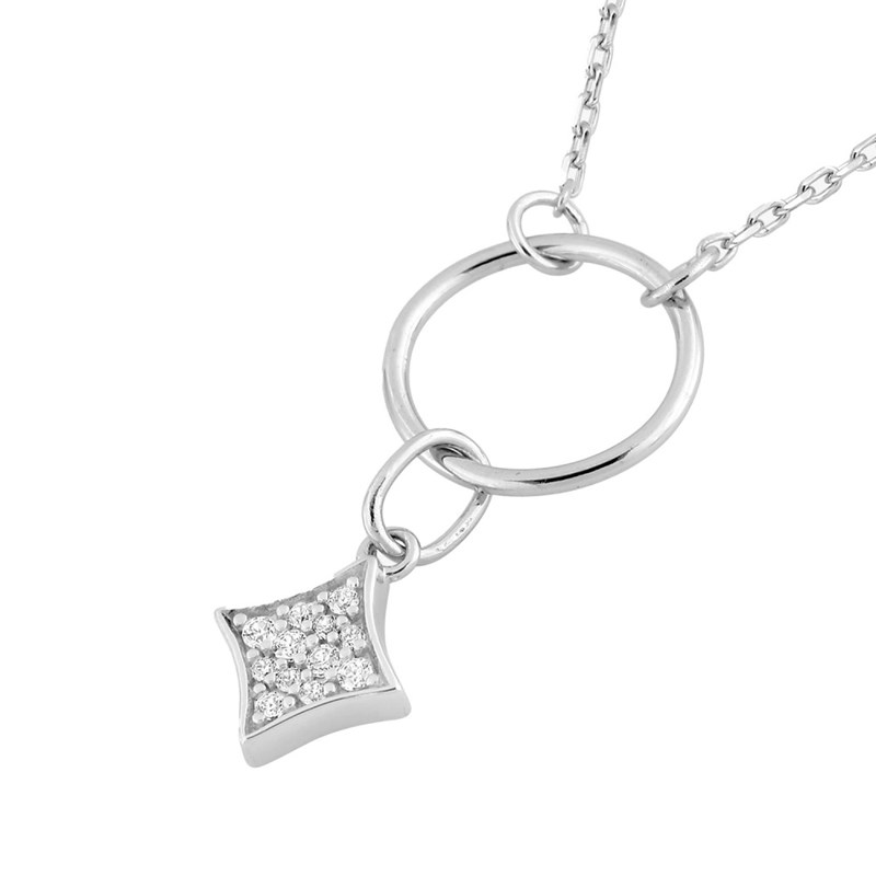 Collier Femme - Oxyde de zirconium - Argent 925 - Longueur : 42 cm