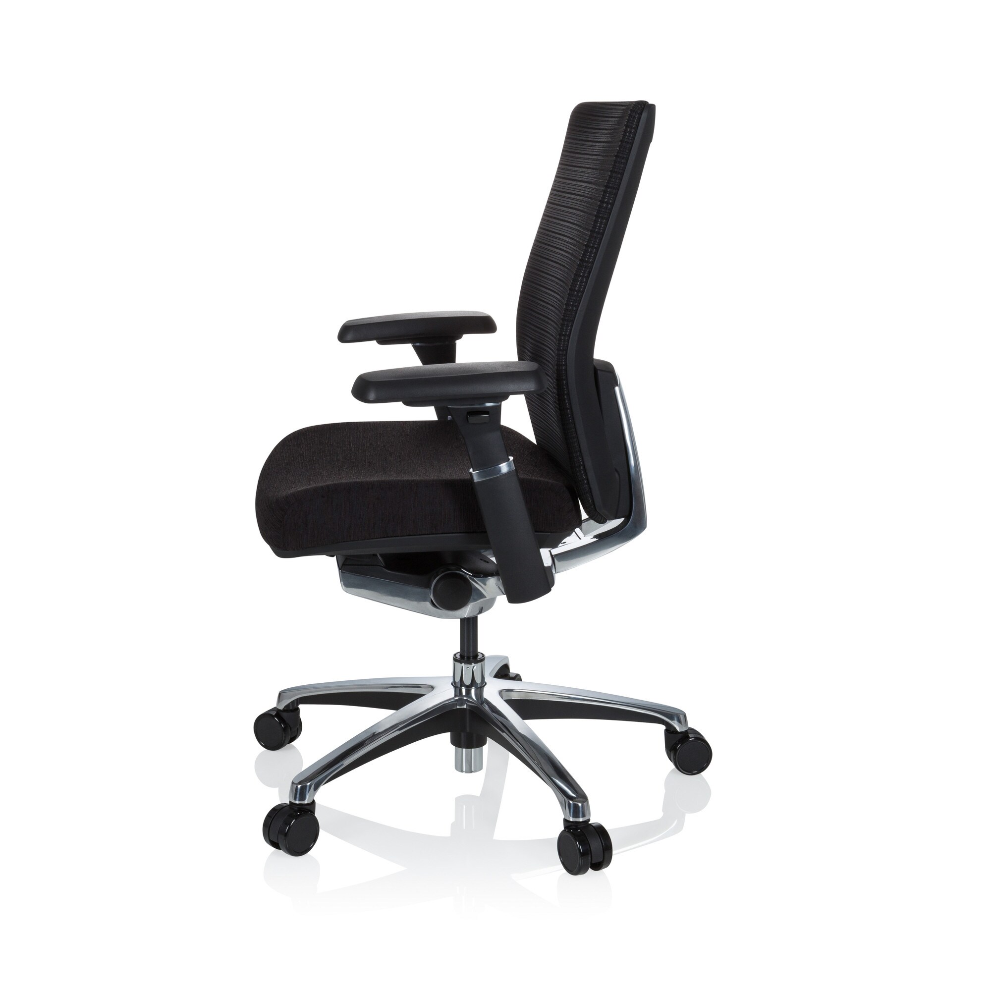 High End Bürostuhl NOVA PRO ALU Stoff/Netzstoff mit Armlehnen hjh OFFICE