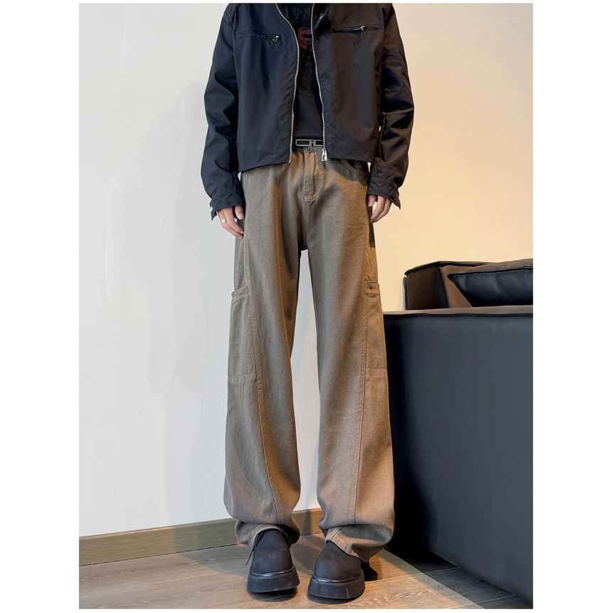 Lorencho - Hoge taille wijde jeans
