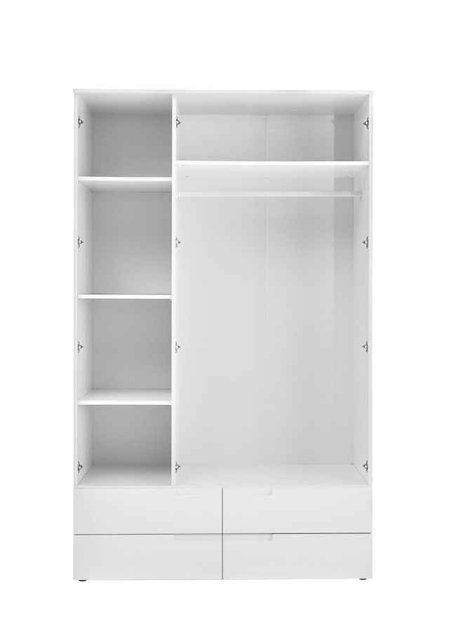 Kleiderschrank Spice Weiß, B/H/T: ca. 126/208/57 cm