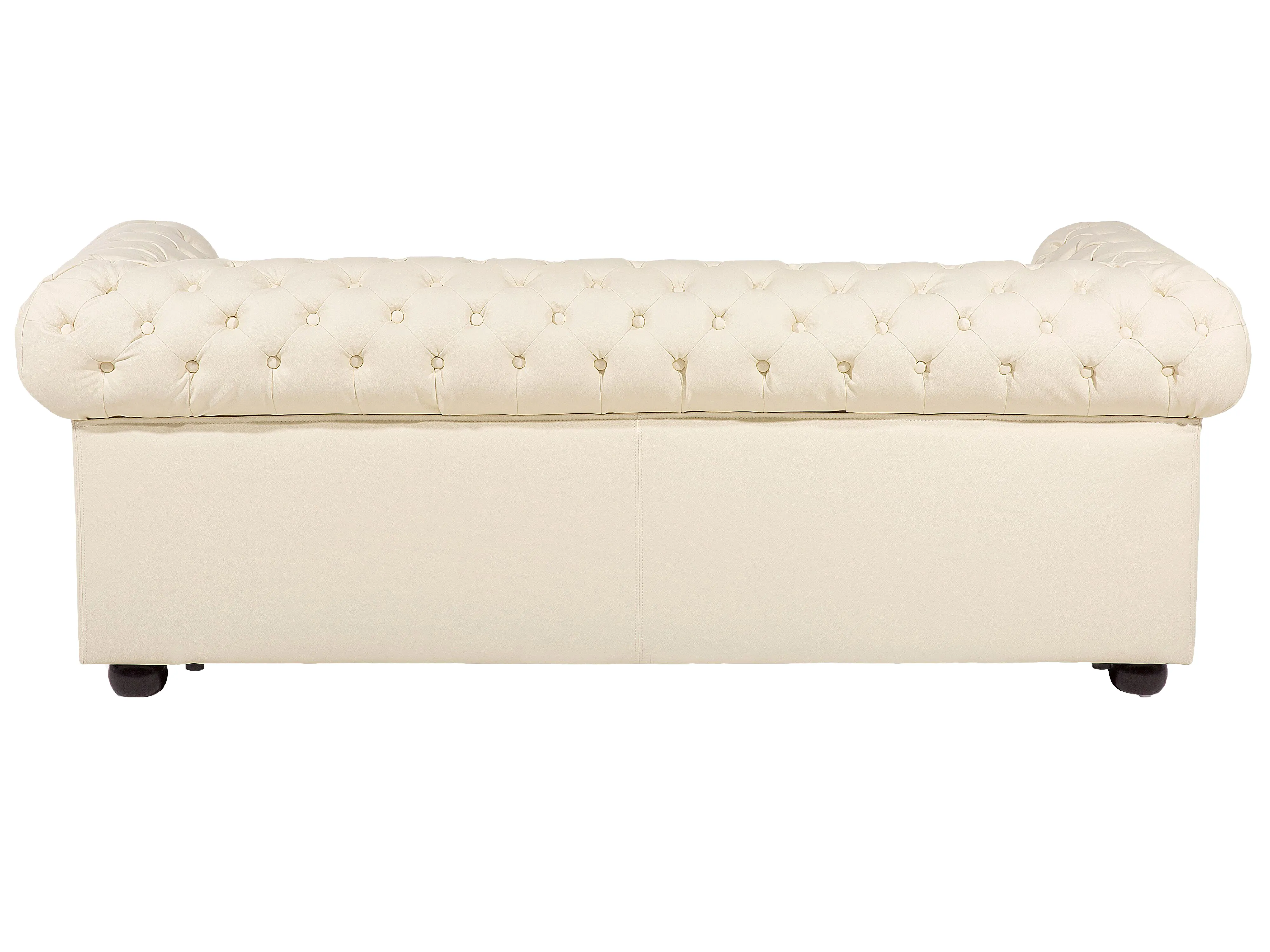 Bankenset 4-zits CHESTERFIELD Leer Lichtbeige
