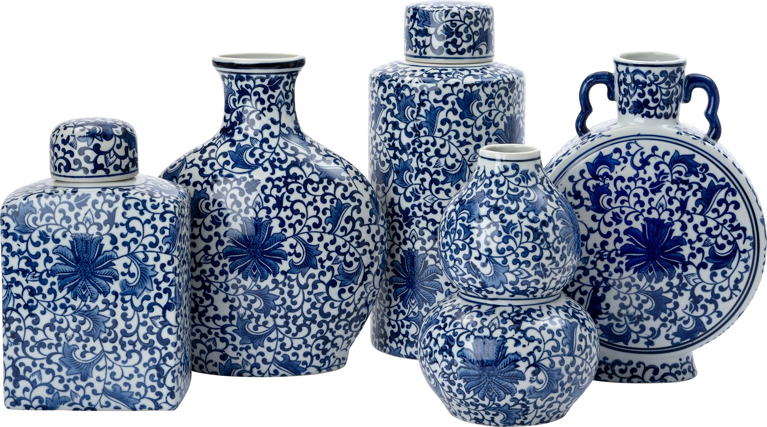 Intratuin vaas Runa blauw D 16,5 H 25 cm