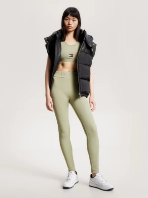 Leggings caneladas essenciais de comprimento total