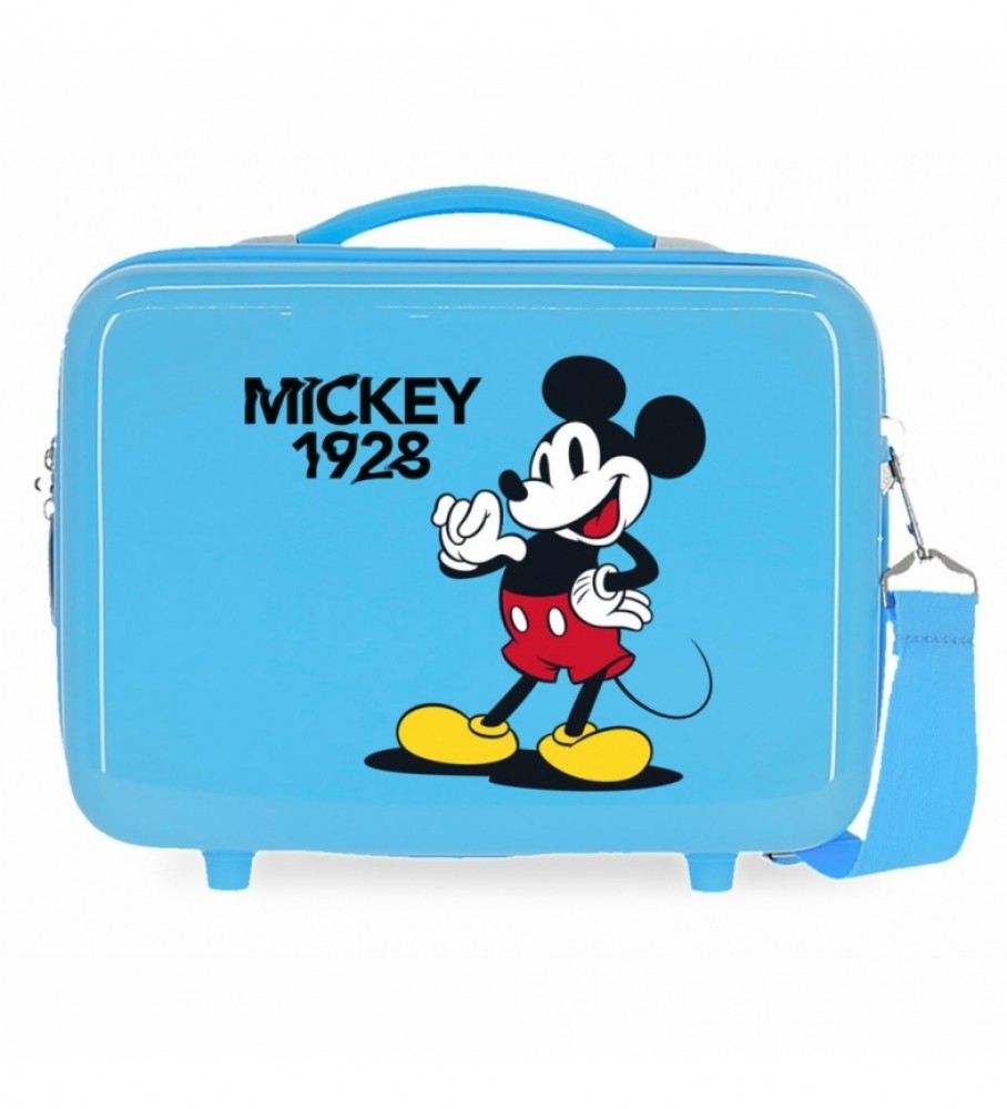 Bolsa Joumma Neceser ABS Mickey 1928 Fácil Adaptável azul - 29x21x15cm -