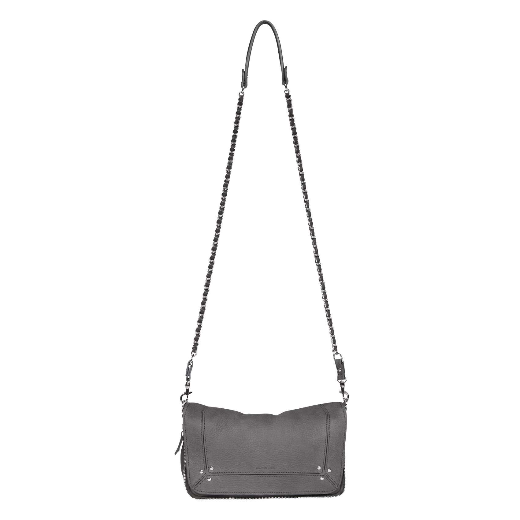 BOBI S - Sac bandoulière en cuir| Gris