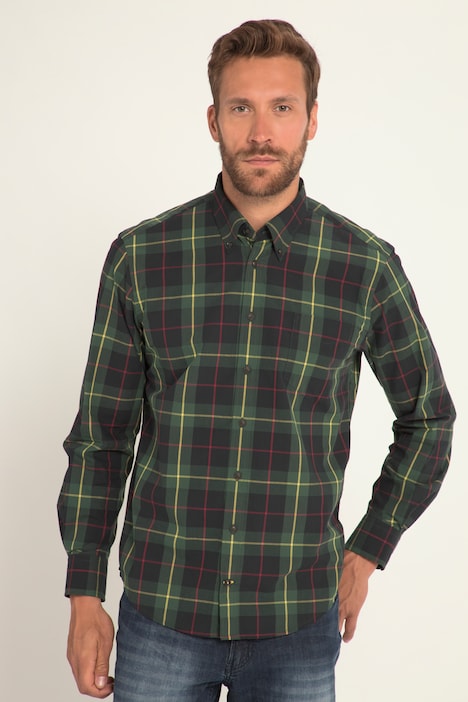 Karohemd, Langarm, Buttondown-Kragen, Modern Fit