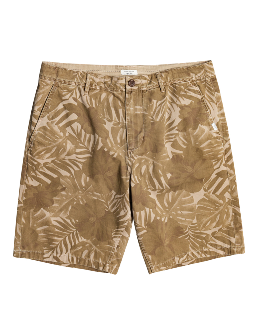 Men's Overdyed Aop Chino Shorts Brown