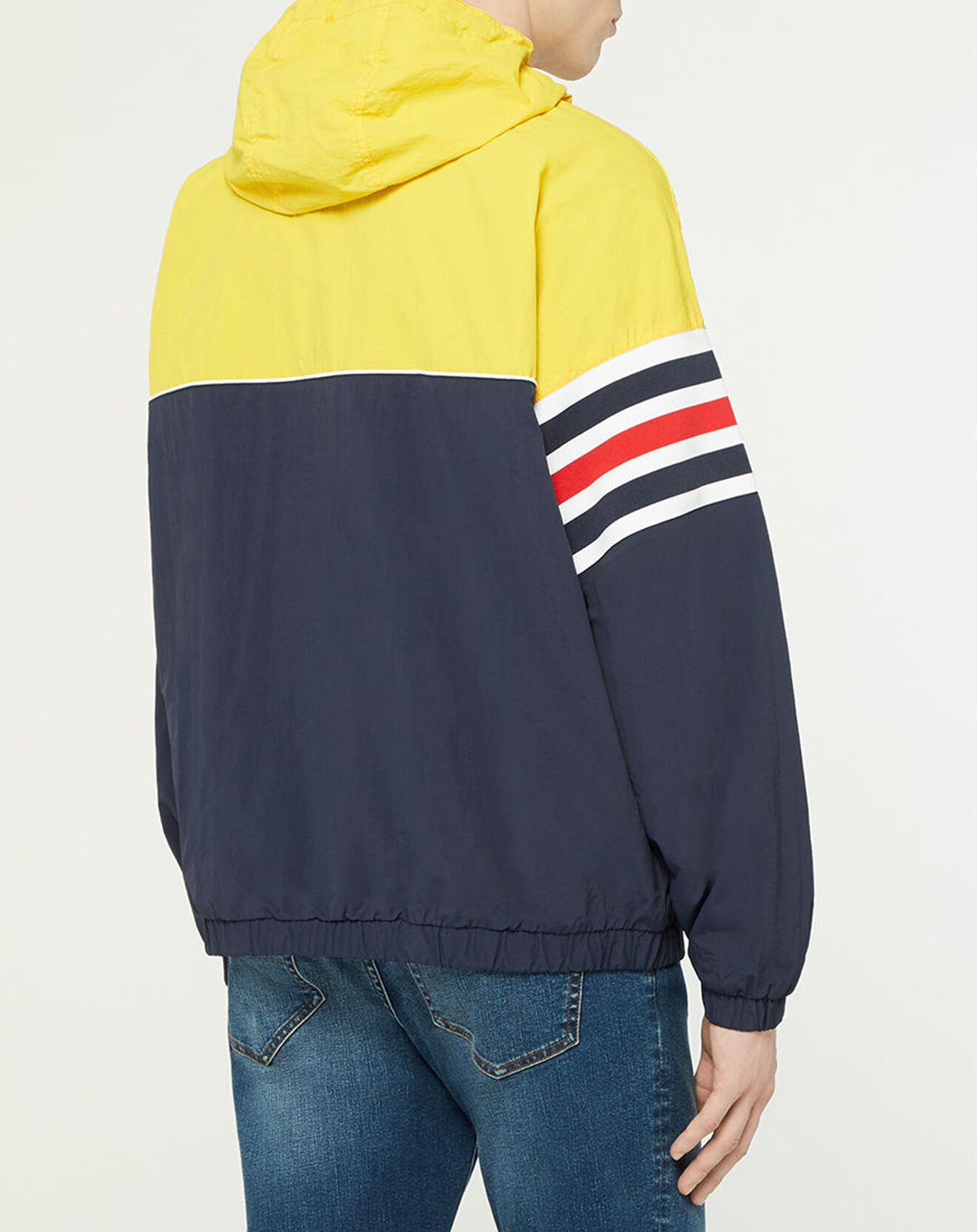 Tommy Jeans Blouson Colorblock à Capuche bleu/jaune