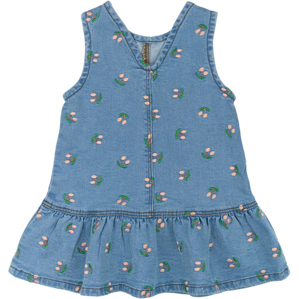 Køb THE NEW Siblings Light Blue Denim Embroidery Ovia Denim Kjole