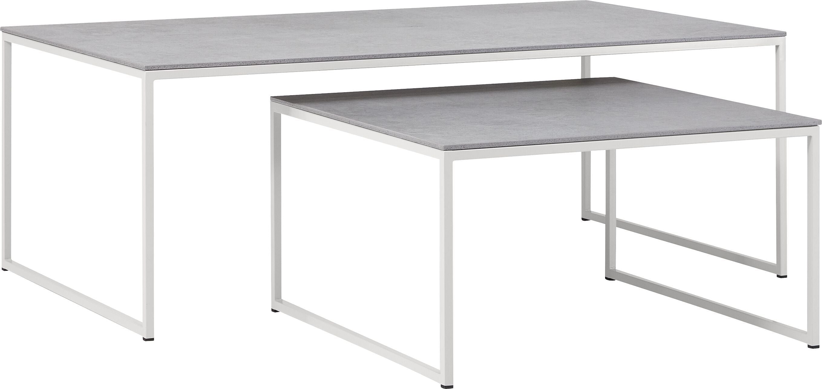 AVEA Salontisch - Kreta / grau / B: 120.0 cm x T: 70.0 cm x H: 43.8 cm