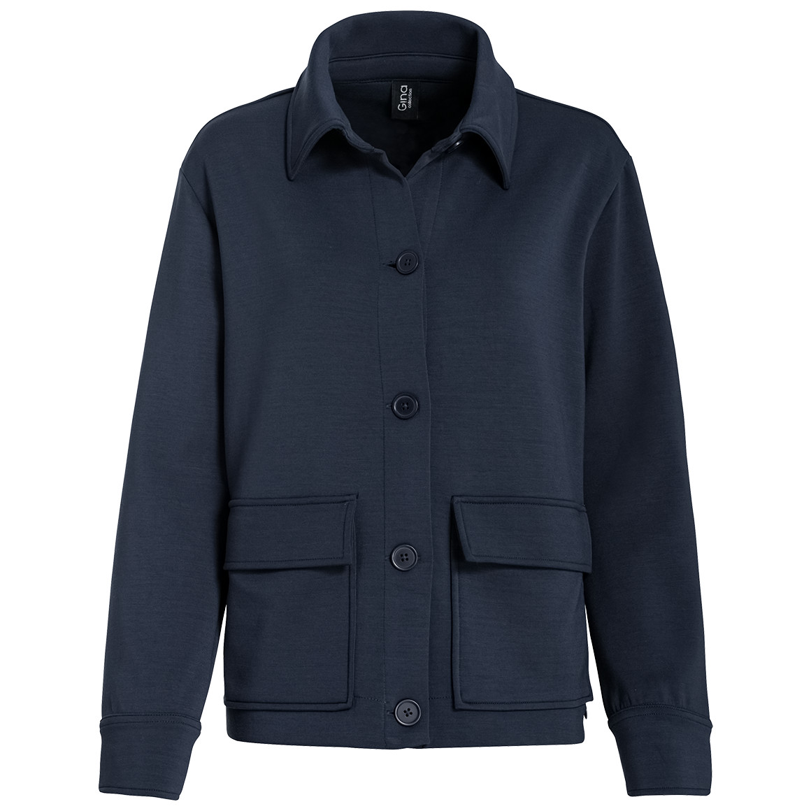 Gina Collection Damen Jacke aus Modal-Mix dunkelblau