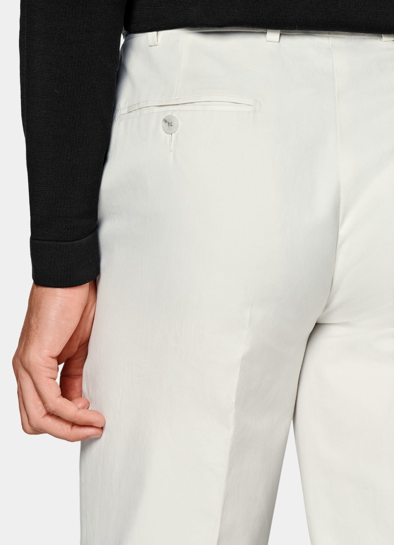 Pantalon Straight Leg blanc cassé