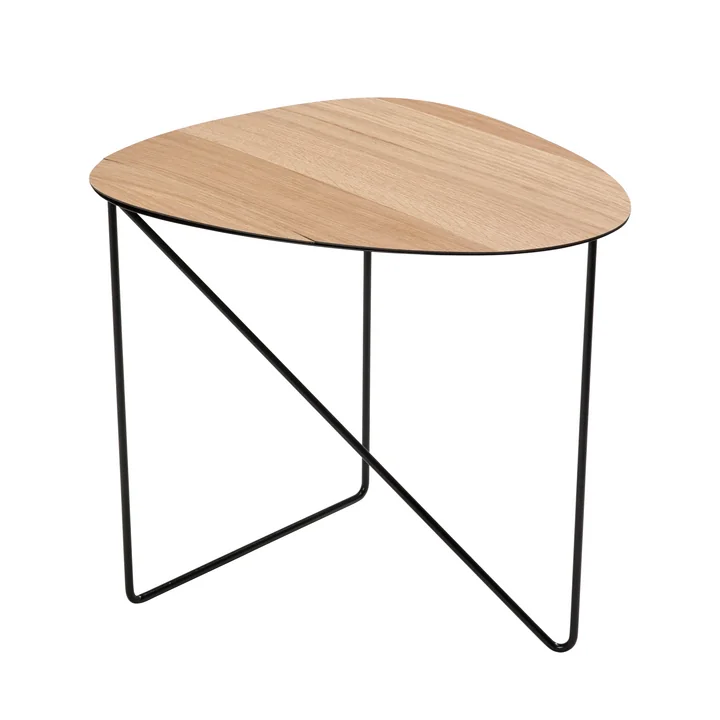 Lind DNA - Curve Beistelltisch L, Eiche / schwarz