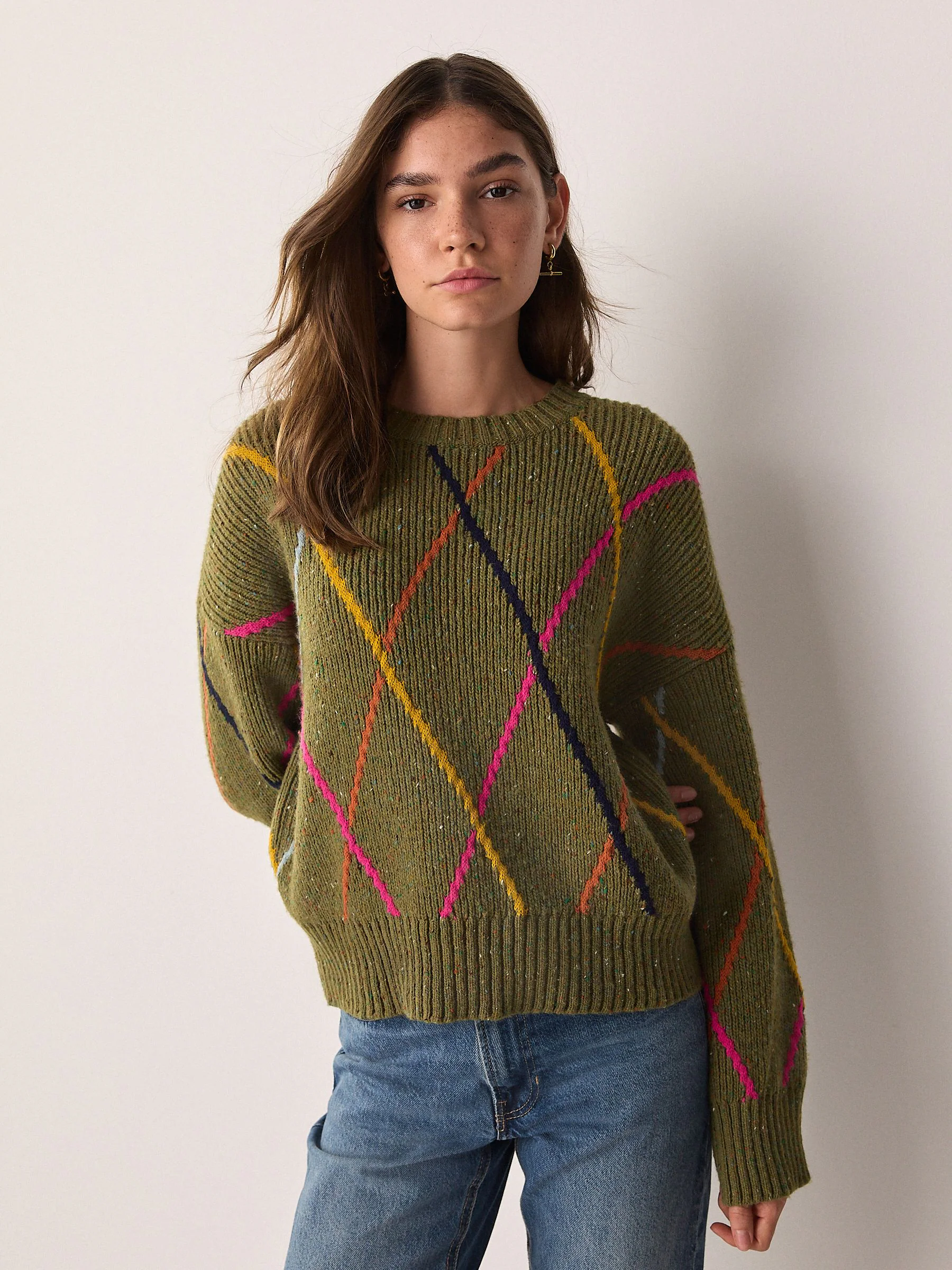 Kakigroen - Argyle Check Neppy Jumper