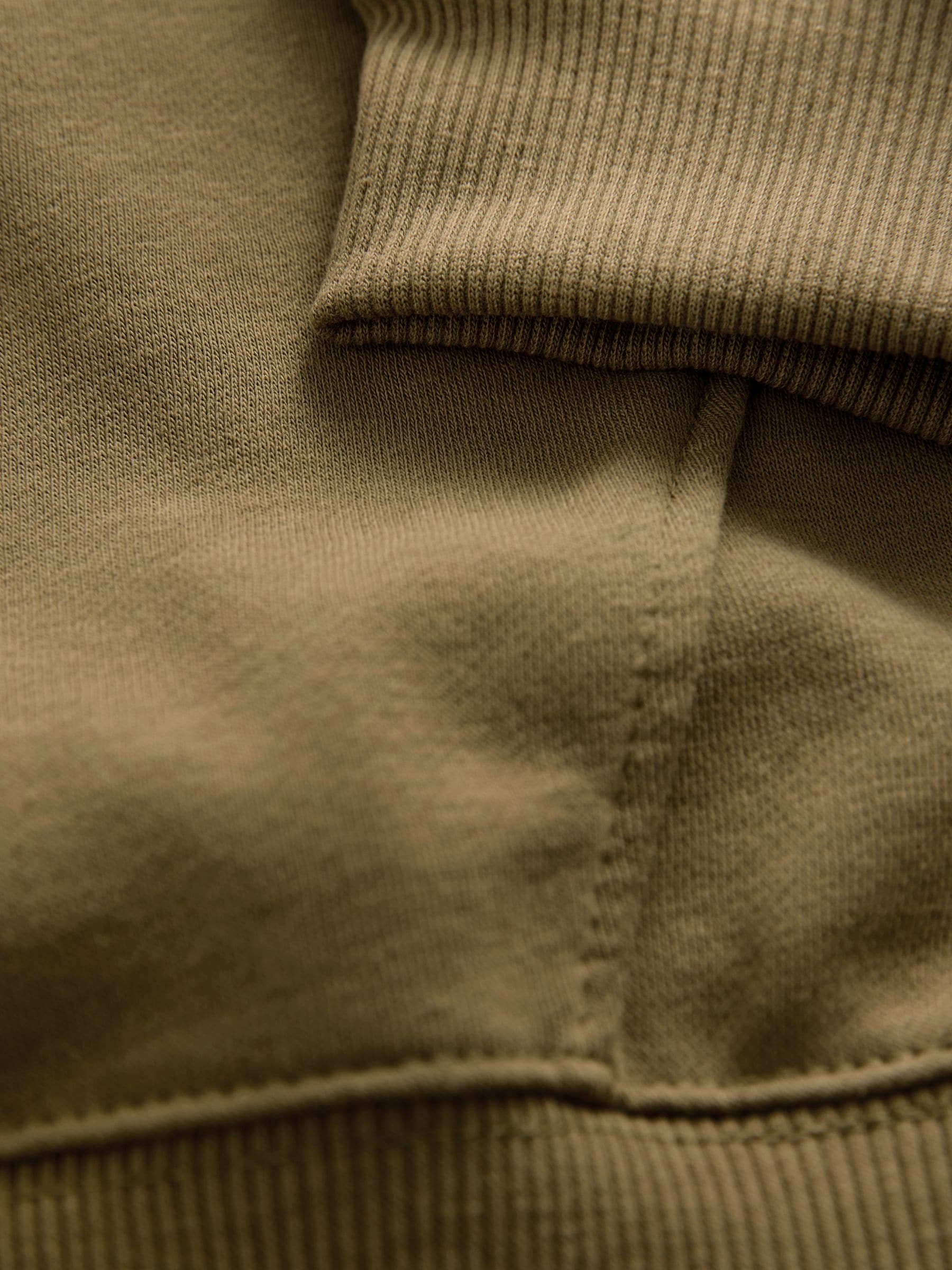 Olijfgroen - Sweatshirt met korte rits