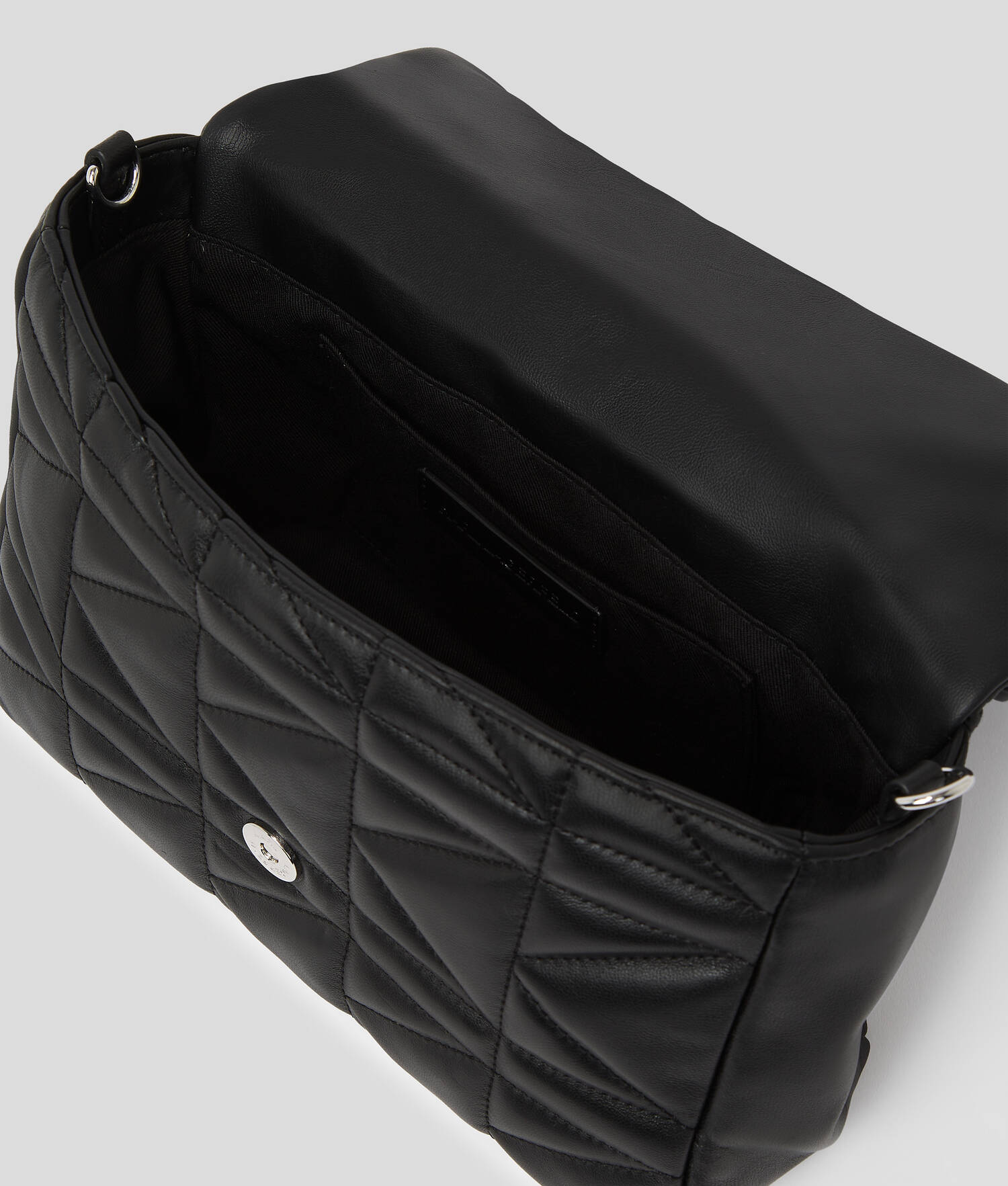 SAC BANDOULIÈRE AVEC ANSE SUPÉRIEURE K/KUILT - Noir-Nickel