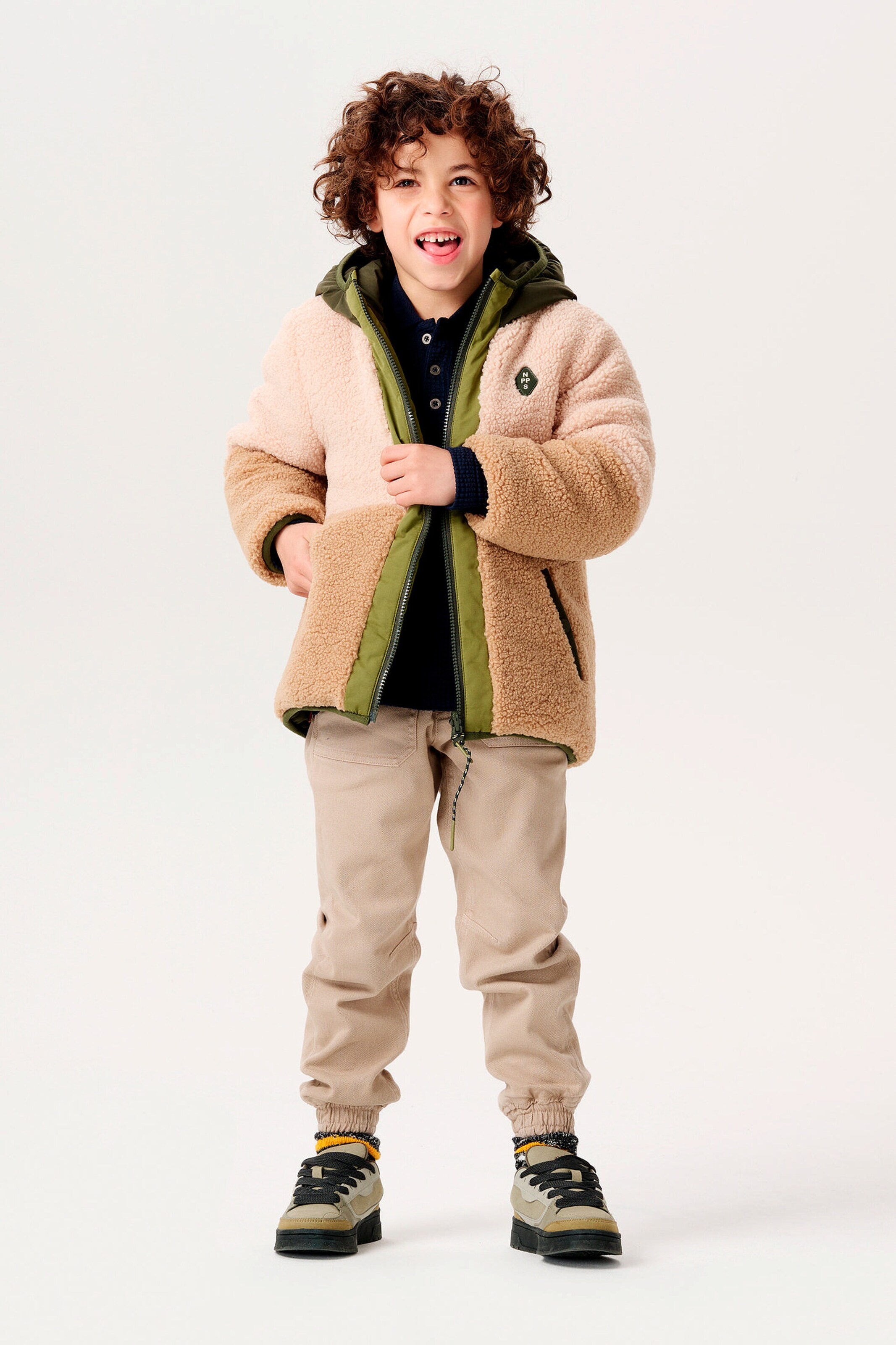 NOPPIES KIDS Winter jacke Hoyos - Reversible Forest Night