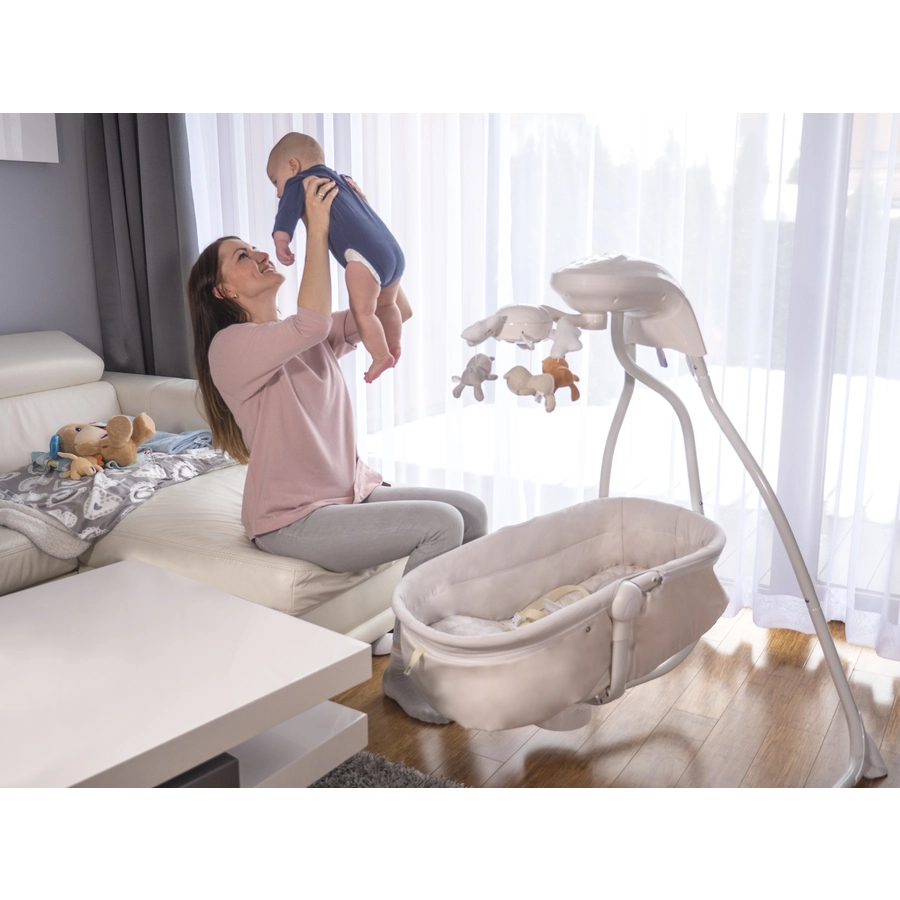 lionelo Babyschaukel Henny Grey Dove