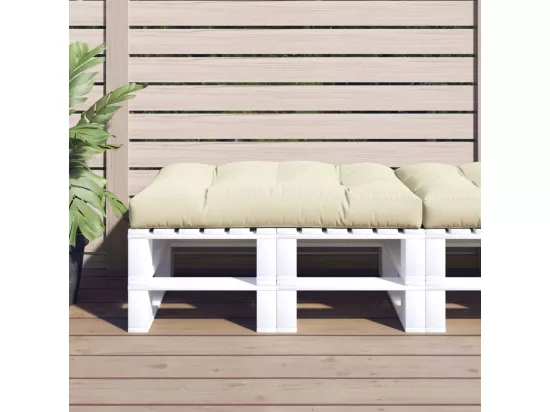 Coussin de palette crème 120x80x12 cm tissu