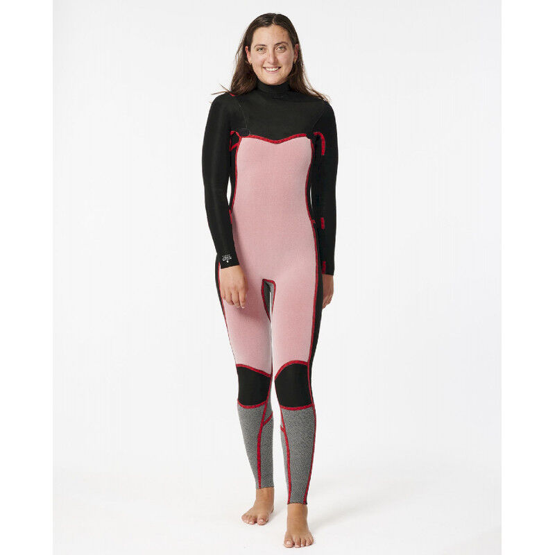 Women Dawn Patrol 4/3 mm Chest Zip Wetsuit - Combinaison de surf femme